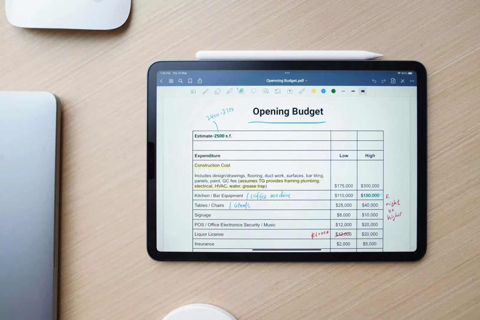 budgeting tablet