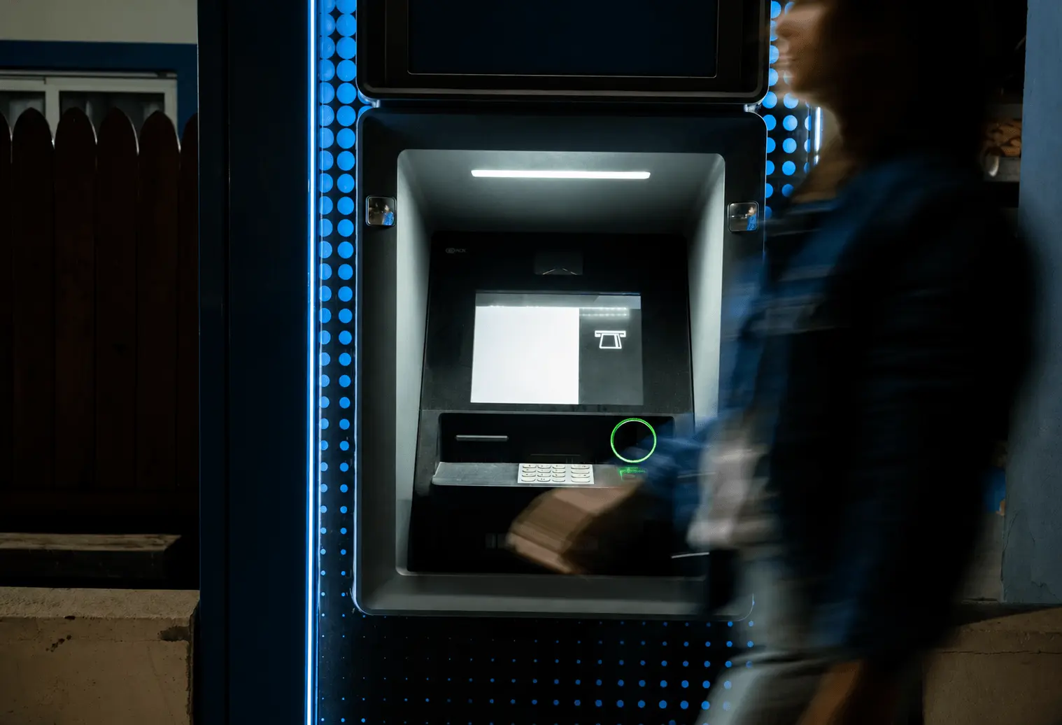 ATM at night