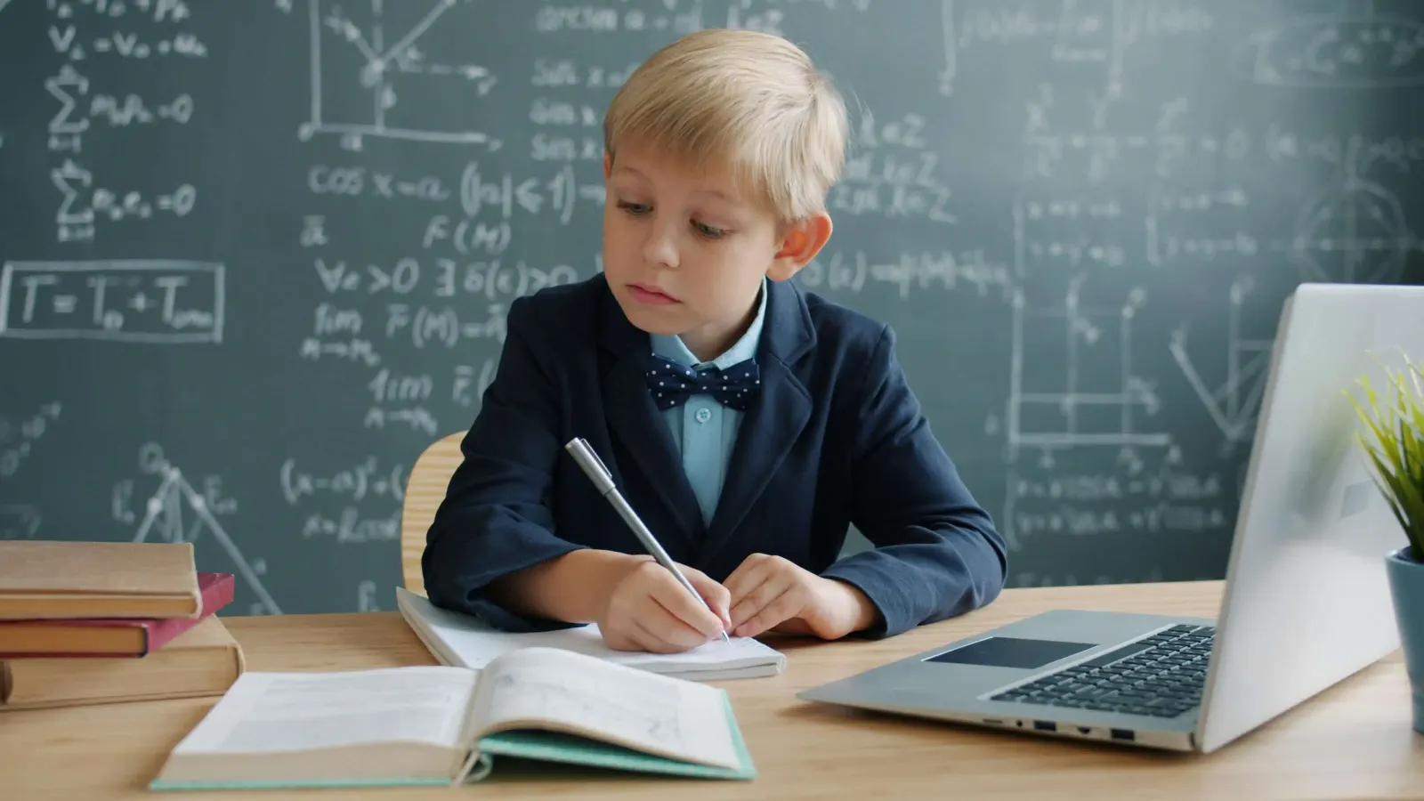 Boy doing homework