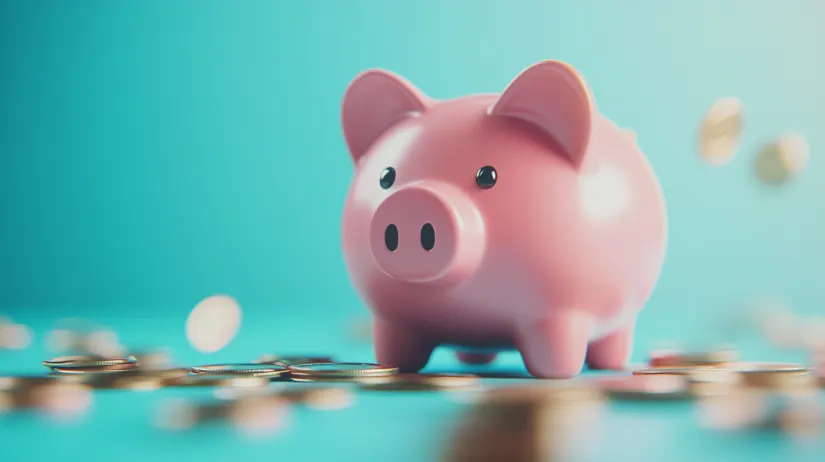 Pink piggy bank