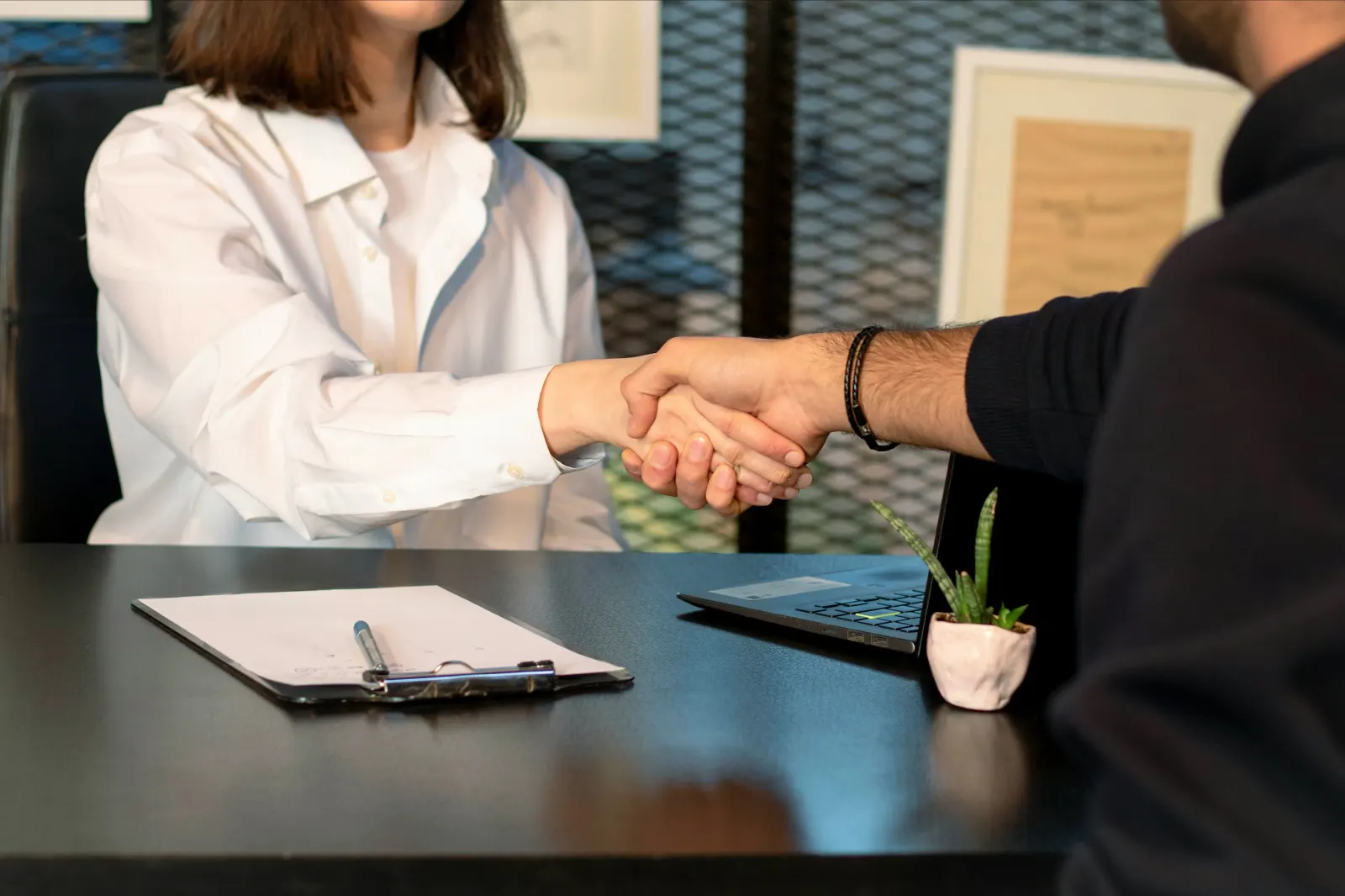 Interview handshake