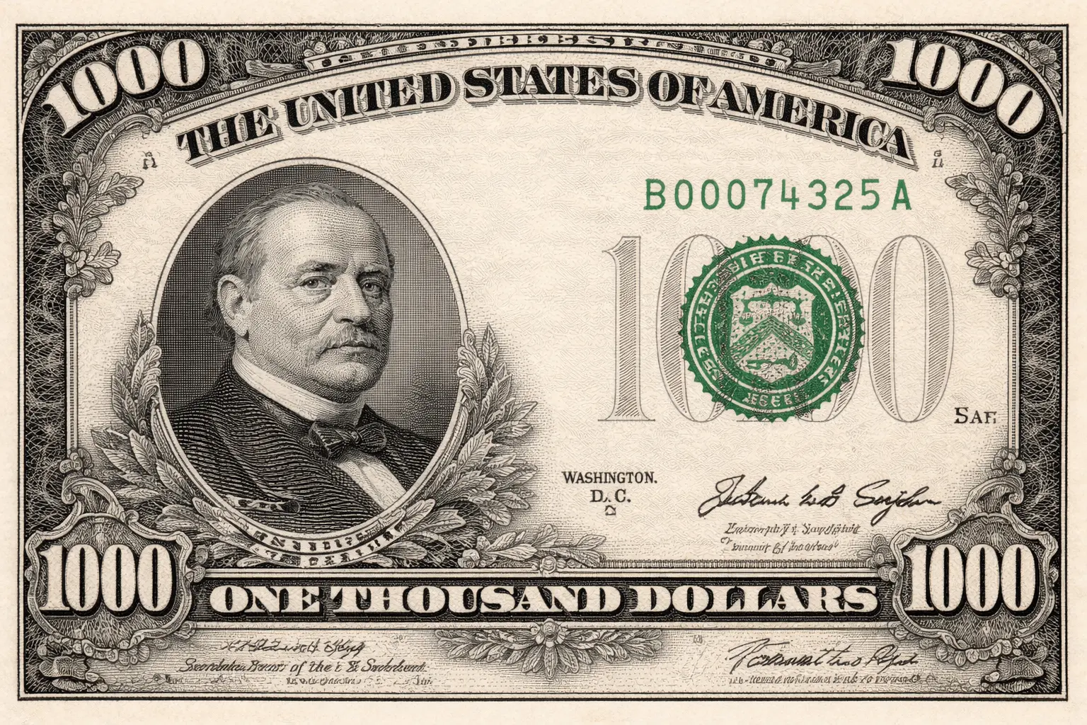 1000 dollar bill